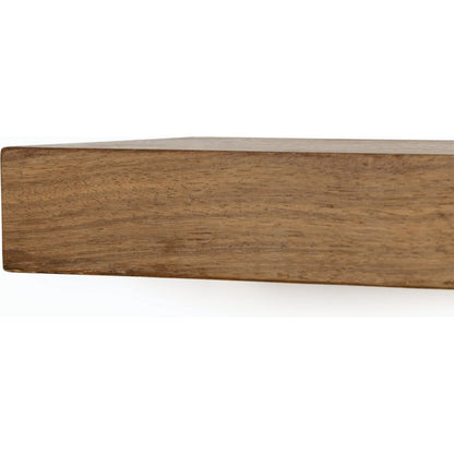 Cain Floating Shelf by Four Hands in gold guanacaste. Made from thick guanacaste veneer in a transitional style.