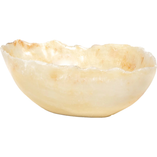 Onyx Bowl by Four Hands in natural onyx. Made from onyx in a coastal style.