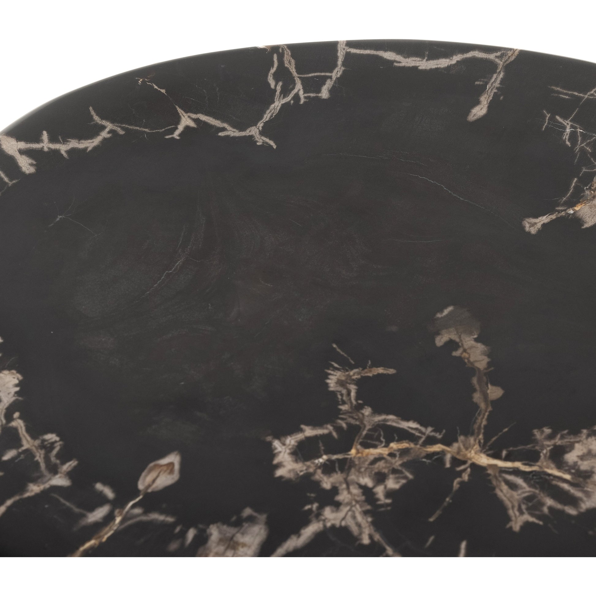 Kos End Table by Four Hands. Made from petrified wood in a modern style.