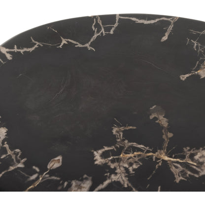 Kos End Table by Four Hands. Made from petrified wood in a modern style.