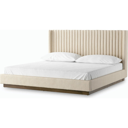 Montgomery Bed by Four Hands in weathered sepia. Made from unique in a transitional style.