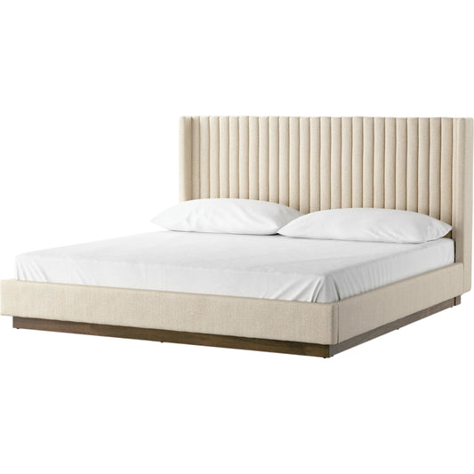 Montgomery Bed by Four Hands in weathered sepia. Made from unique in a transitional style.