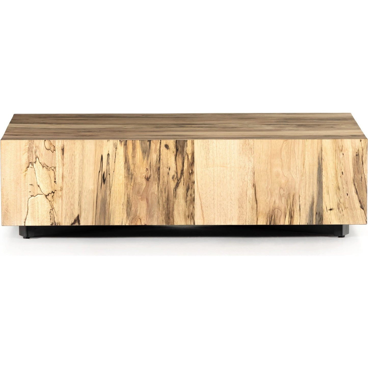 000 SI-2635307 | Additional Silo | Hudson Rectangle Coffee Table by Four Hands in spalted primavera, black pine. Made from thick primavera veneer, solid pine in a unique style.