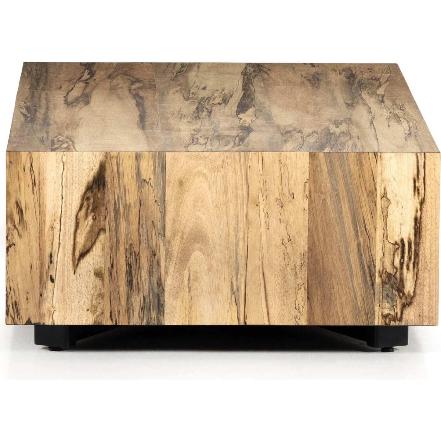 001 SI-2635307 | Additional Silo | Hudson Rectangle Coffee Table by Four Hands in spalted primavera, black pine. Made from thick primavera veneer, solid pine in a unique style.