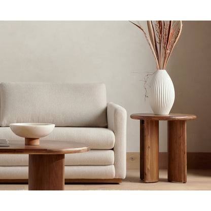 Paden End Table by Four Hands. Made from thin acacia veneer, engineered hardwood in a modern style.