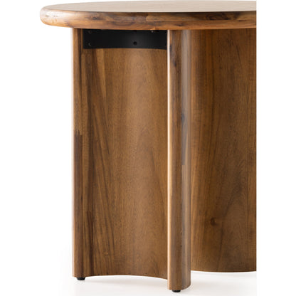 Paden End Table by Four Hands. Made from thin acacia veneer, engineered hardwood in a modern style.
