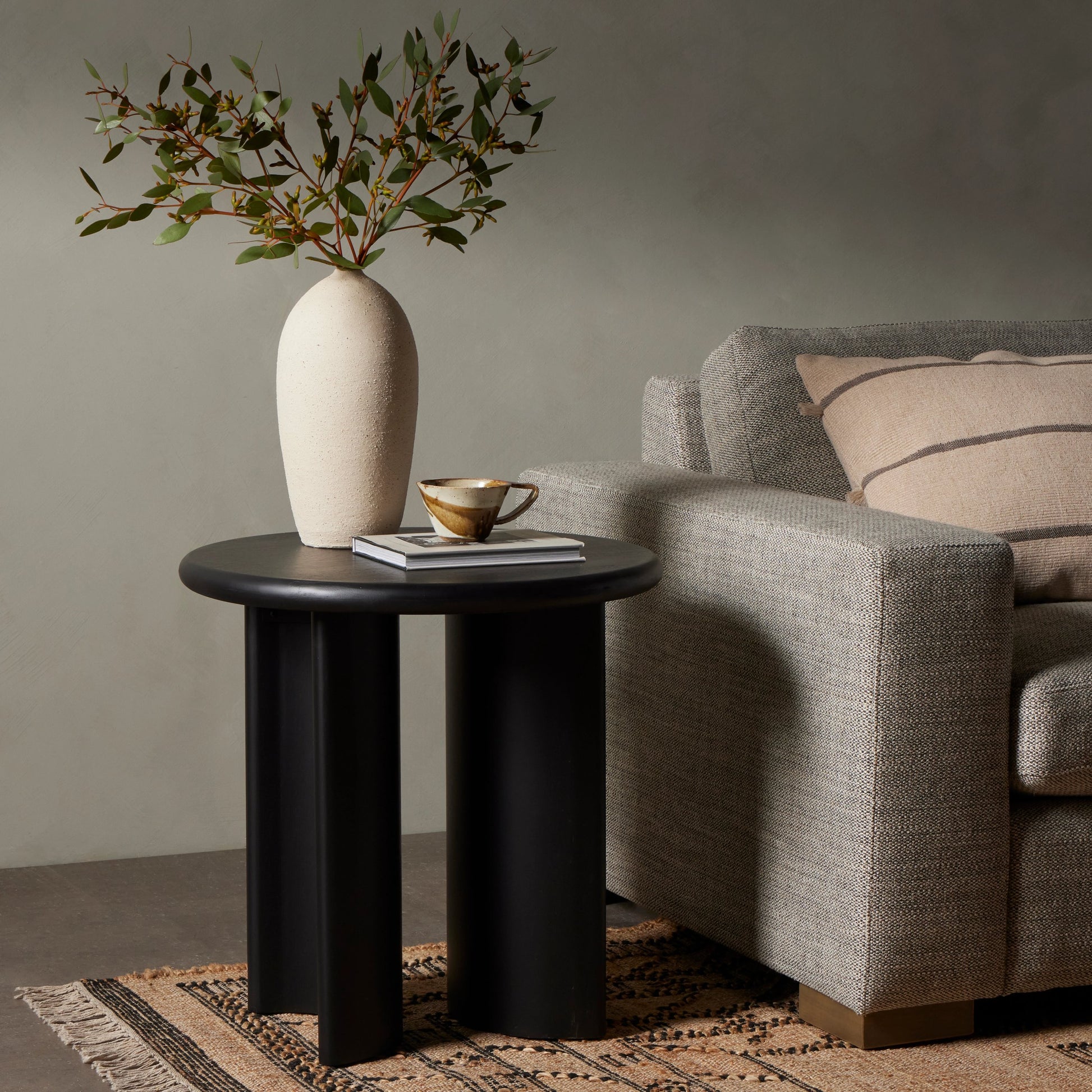 Paden End Table by Four Hands. Made from thin acacia veneer, engineered hardwood in a modern style.