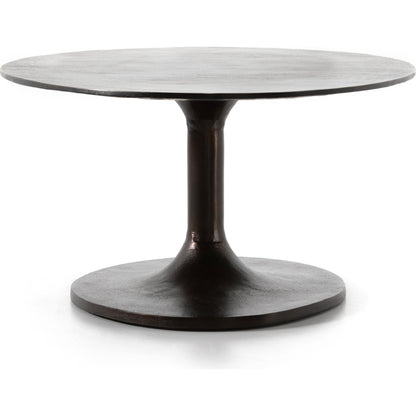 Simone Oval Coffee Table by Four Hands. Made from aluminum in a modern style.
