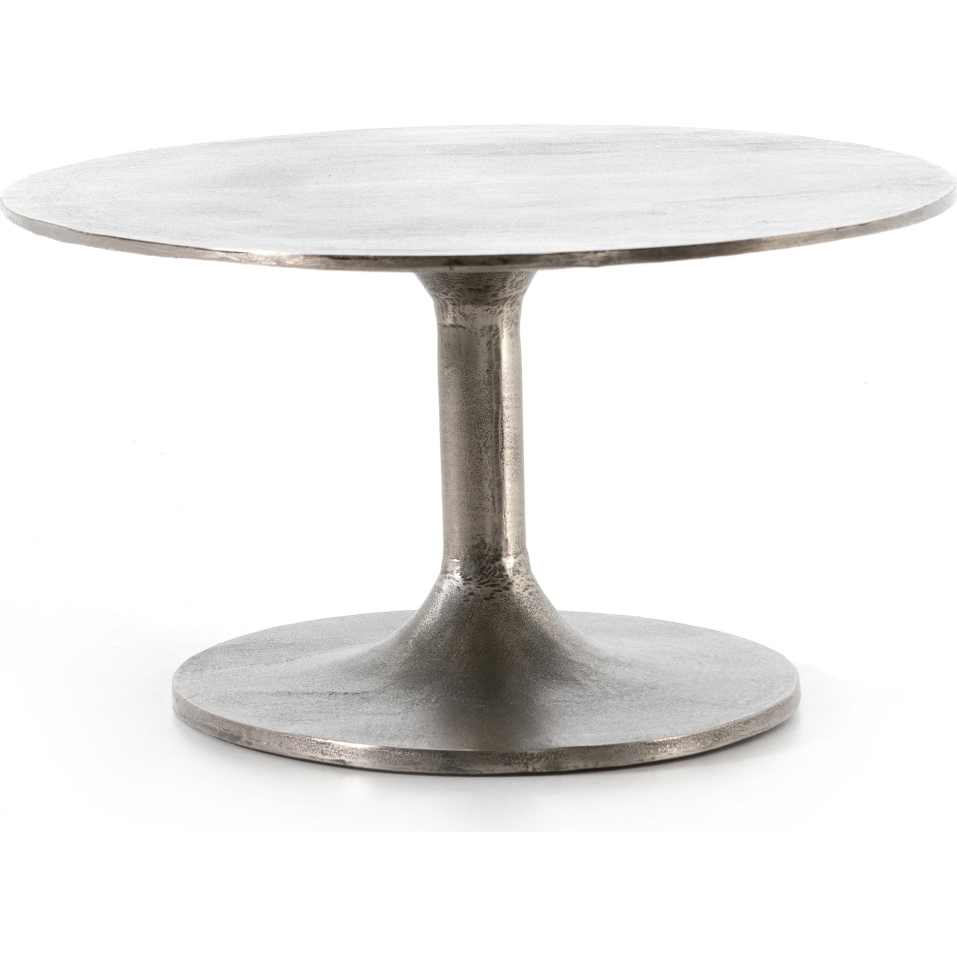 Simone Oval Coffee Table by Four Hands. Made from aluminum in a modern style.