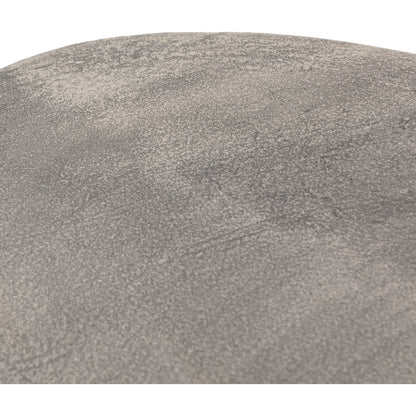 Simone Oval Coffee Table by Four Hands. Made from aluminum in a modern style.