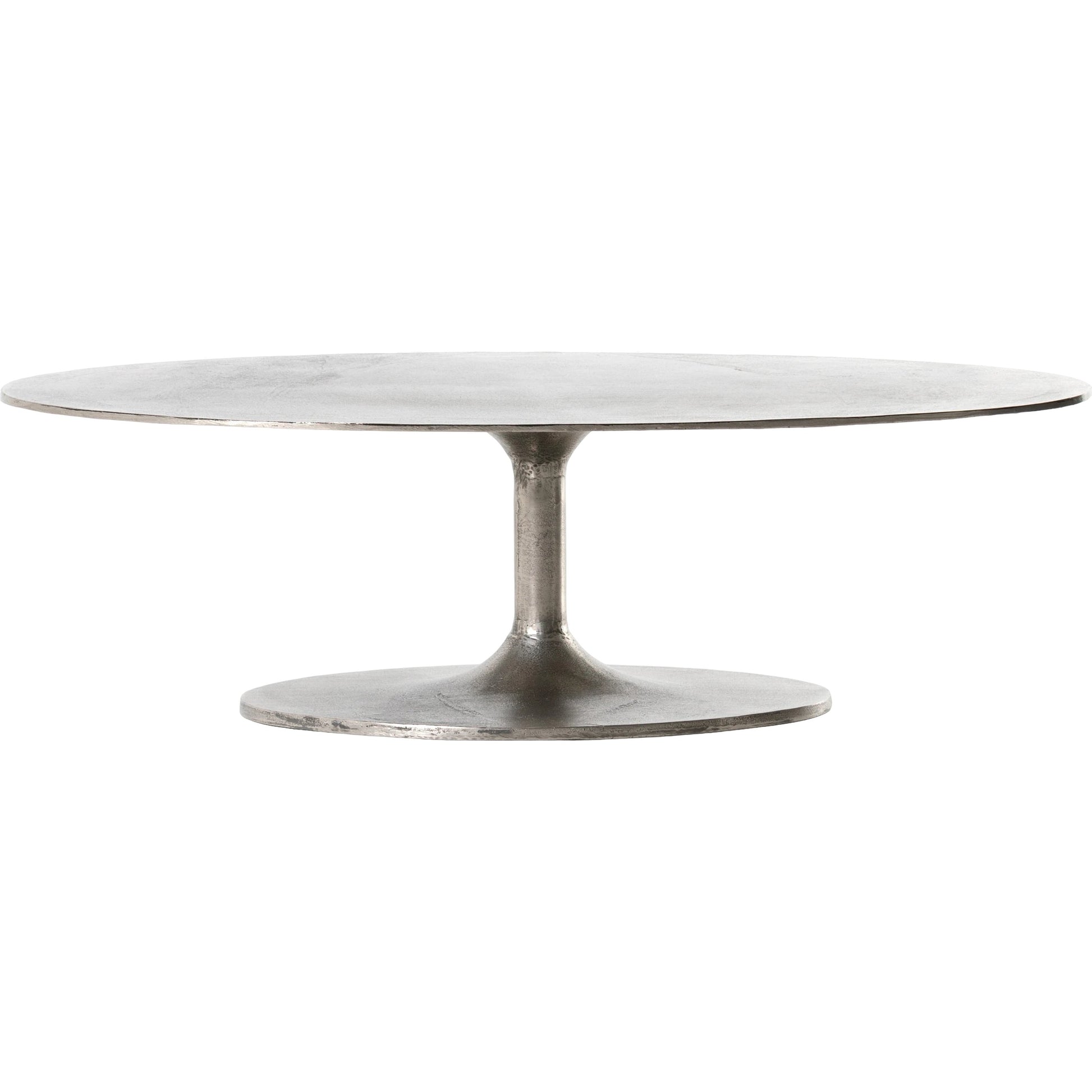 Simone Oval Coffee Table by Four Hands. Made from aluminum in a modern style.