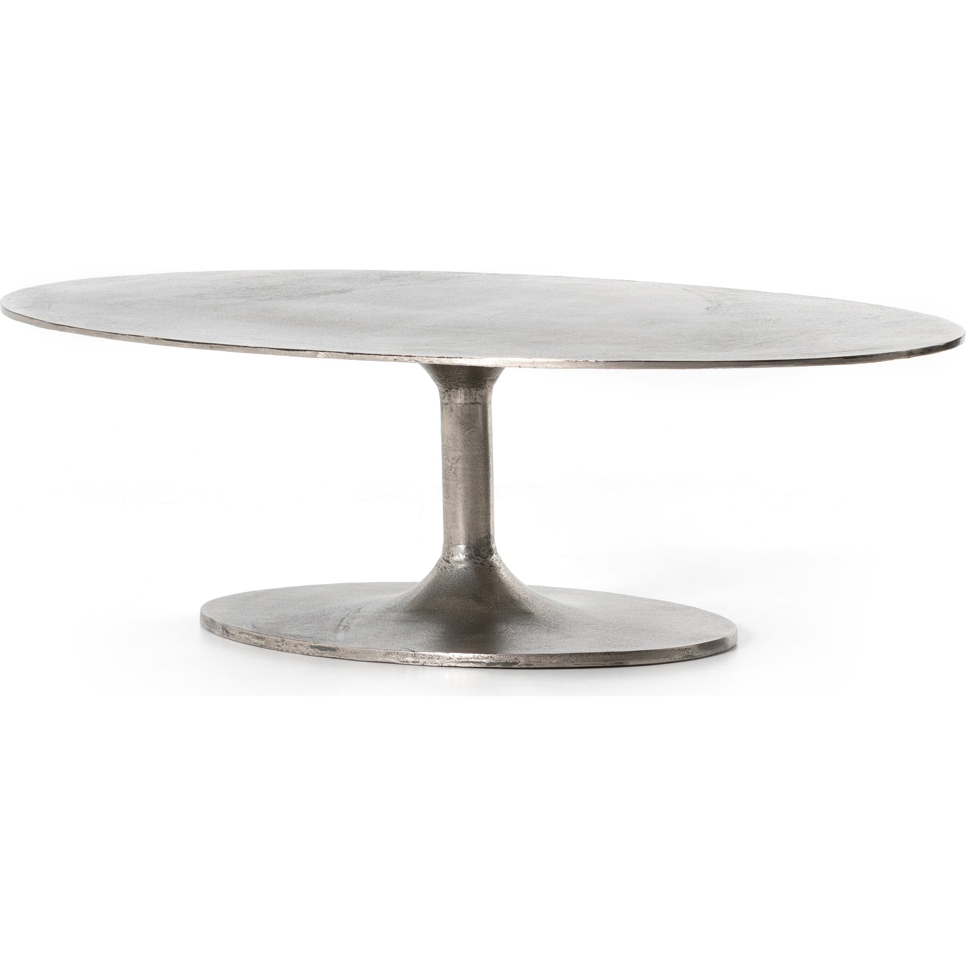 Simone Oval Coffee Table by Four Hands. Made from aluminum in a modern style.