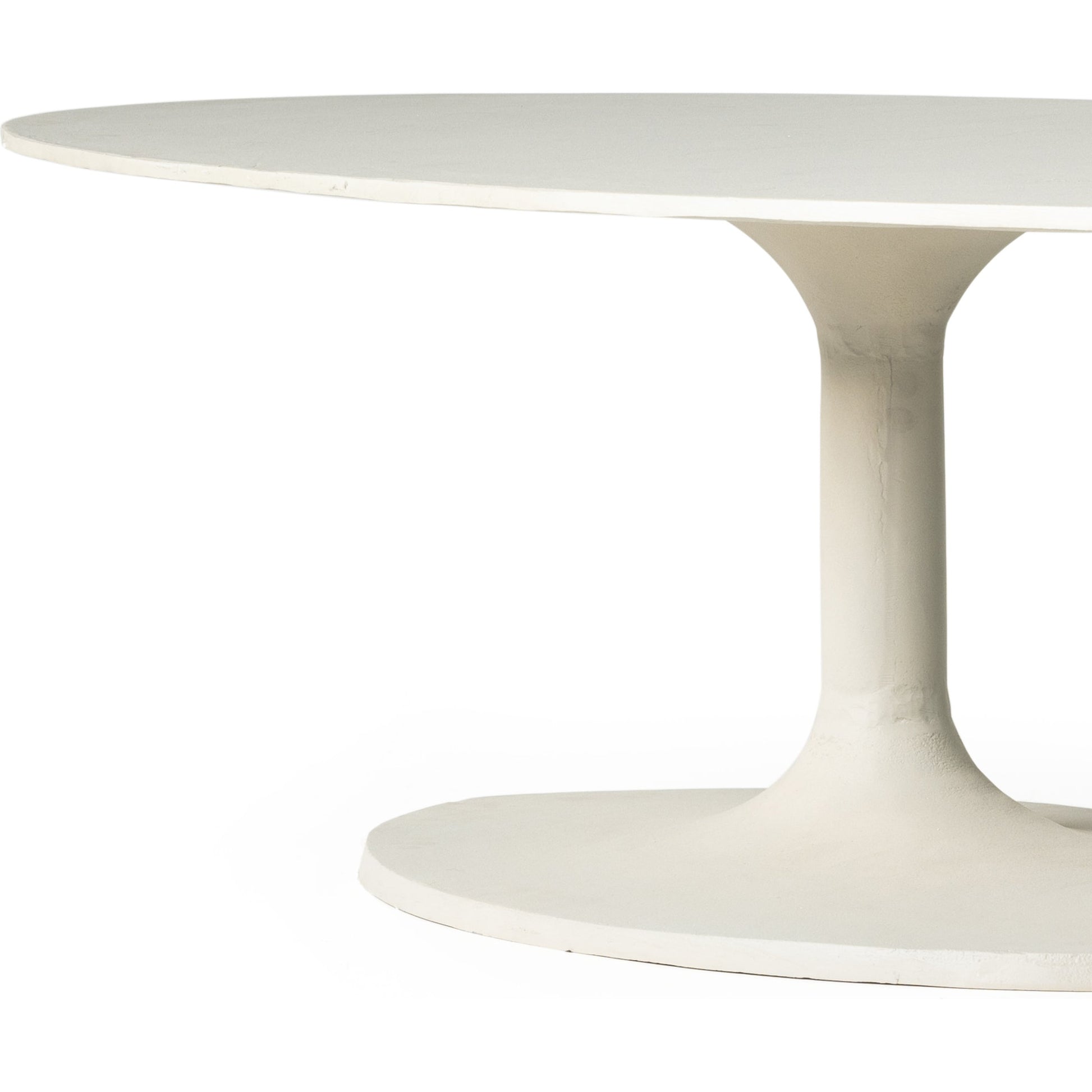 Simone Oval Coffee Table by Four Hands. Made from aluminum in a modern style.
