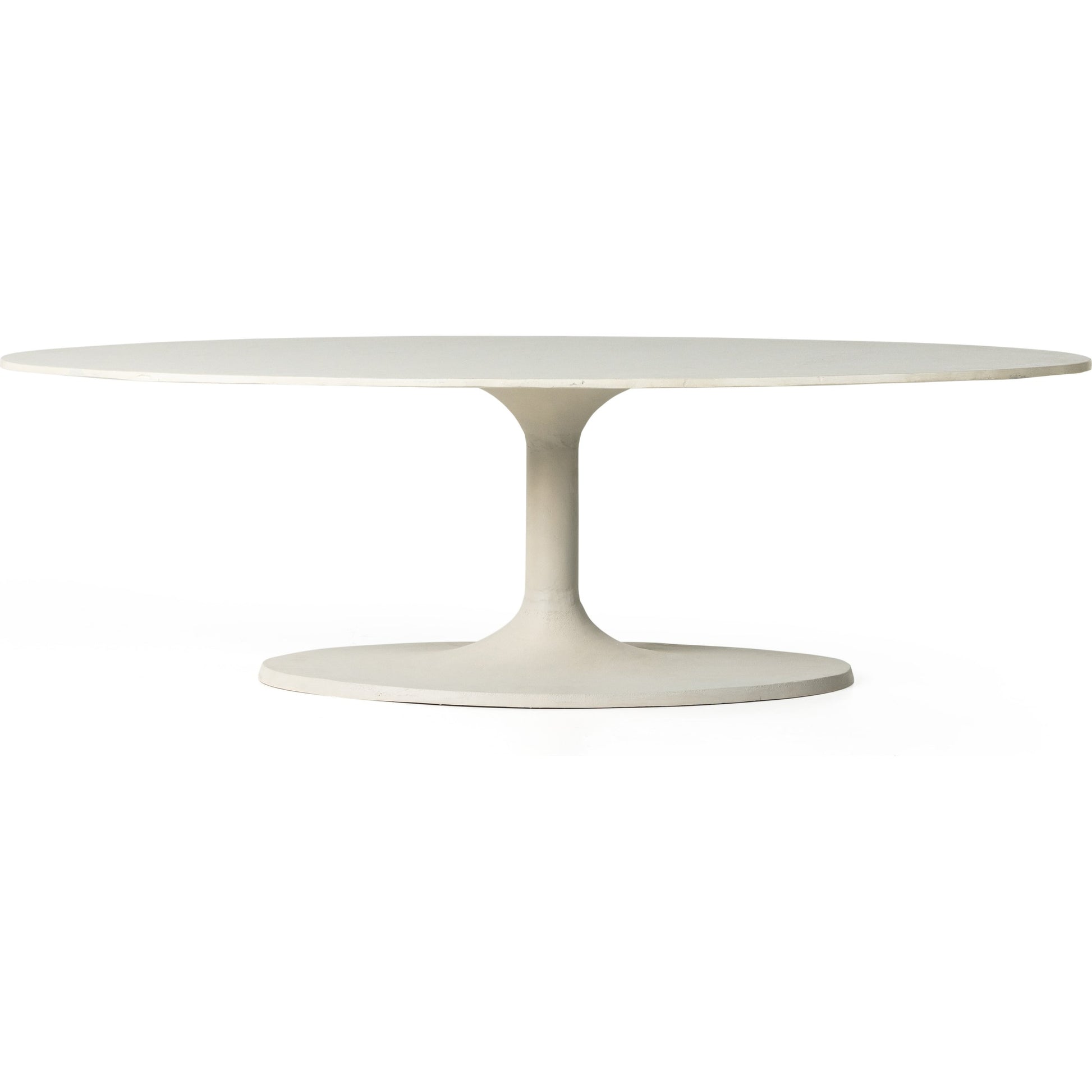Simone Oval Coffee Table by Four Hands. Made from aluminum in a modern style.