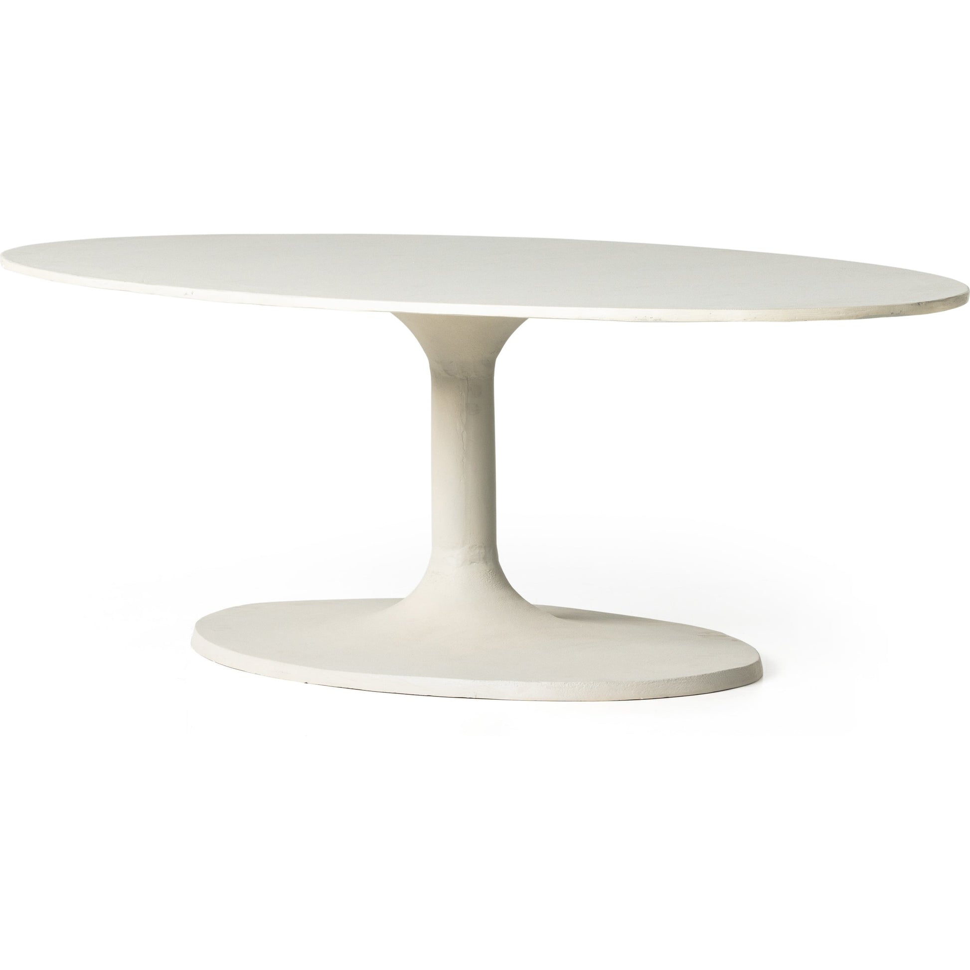 Simone Oval Coffee Table by Four Hands. Made from aluminum in a modern style.