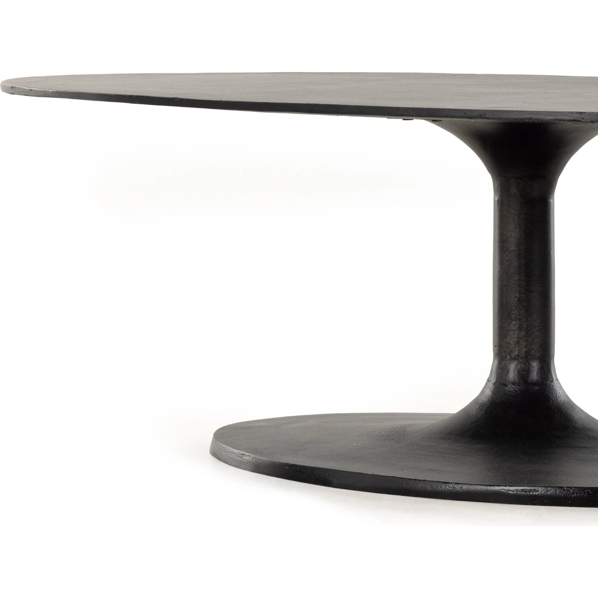 Simone Oval Coffee Table by Four Hands. Made from aluminum in a modern style.