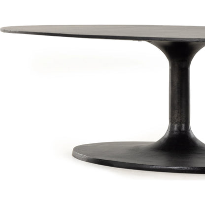 Simone Oval Coffee Table by Four Hands. Made from aluminum in a modern style.
