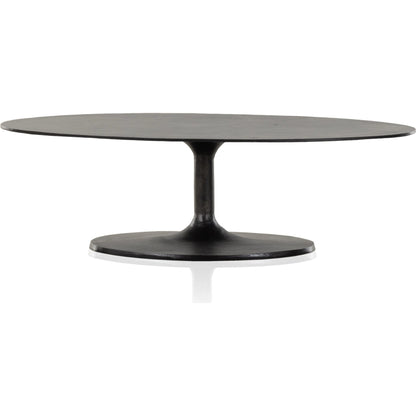 Simone Oval Coffee Table by Four Hands. Made from aluminum in a modern style.