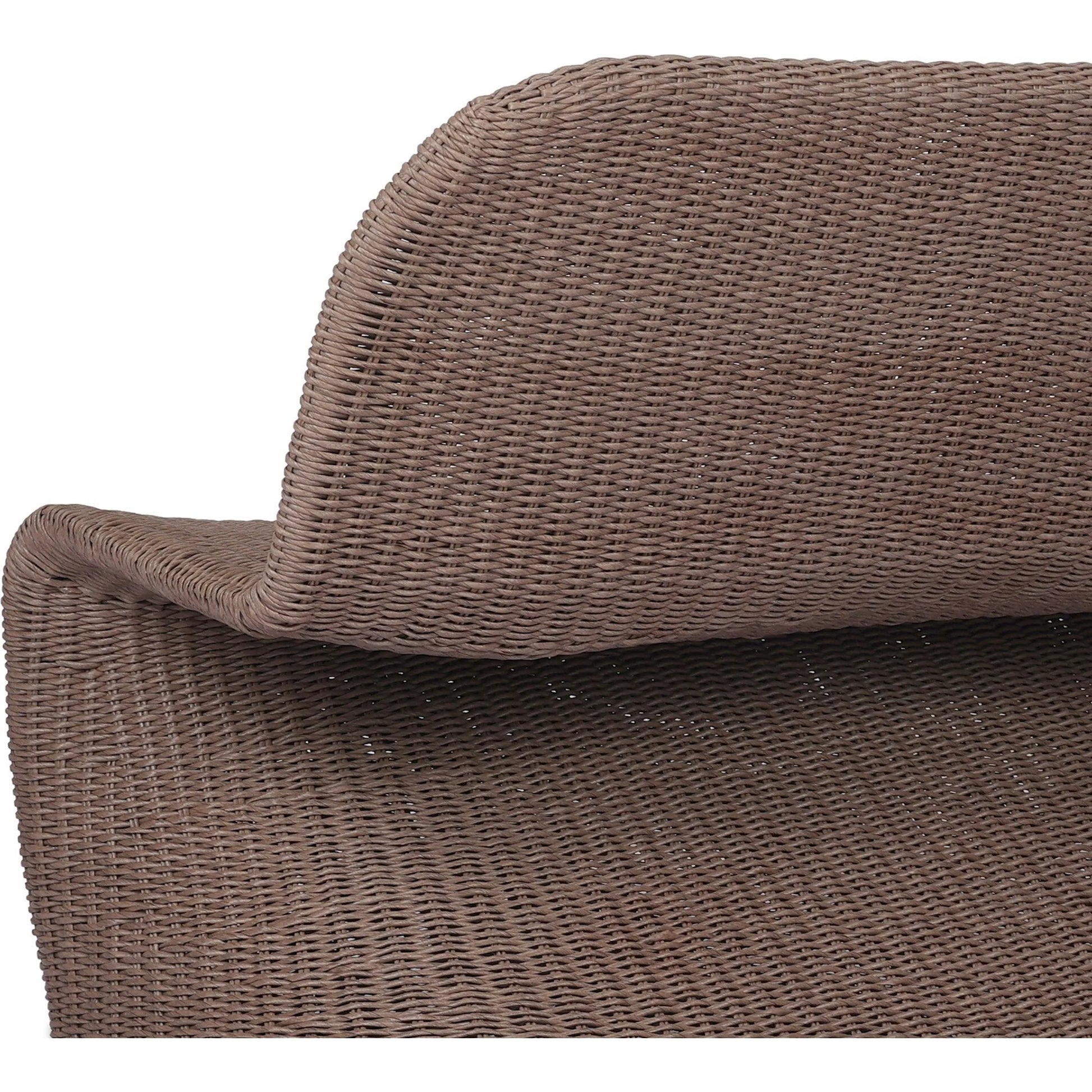 Portia Outdoor Dining Bench by Four Hands. Made from 100% polyethylene, iron in a coastal style.