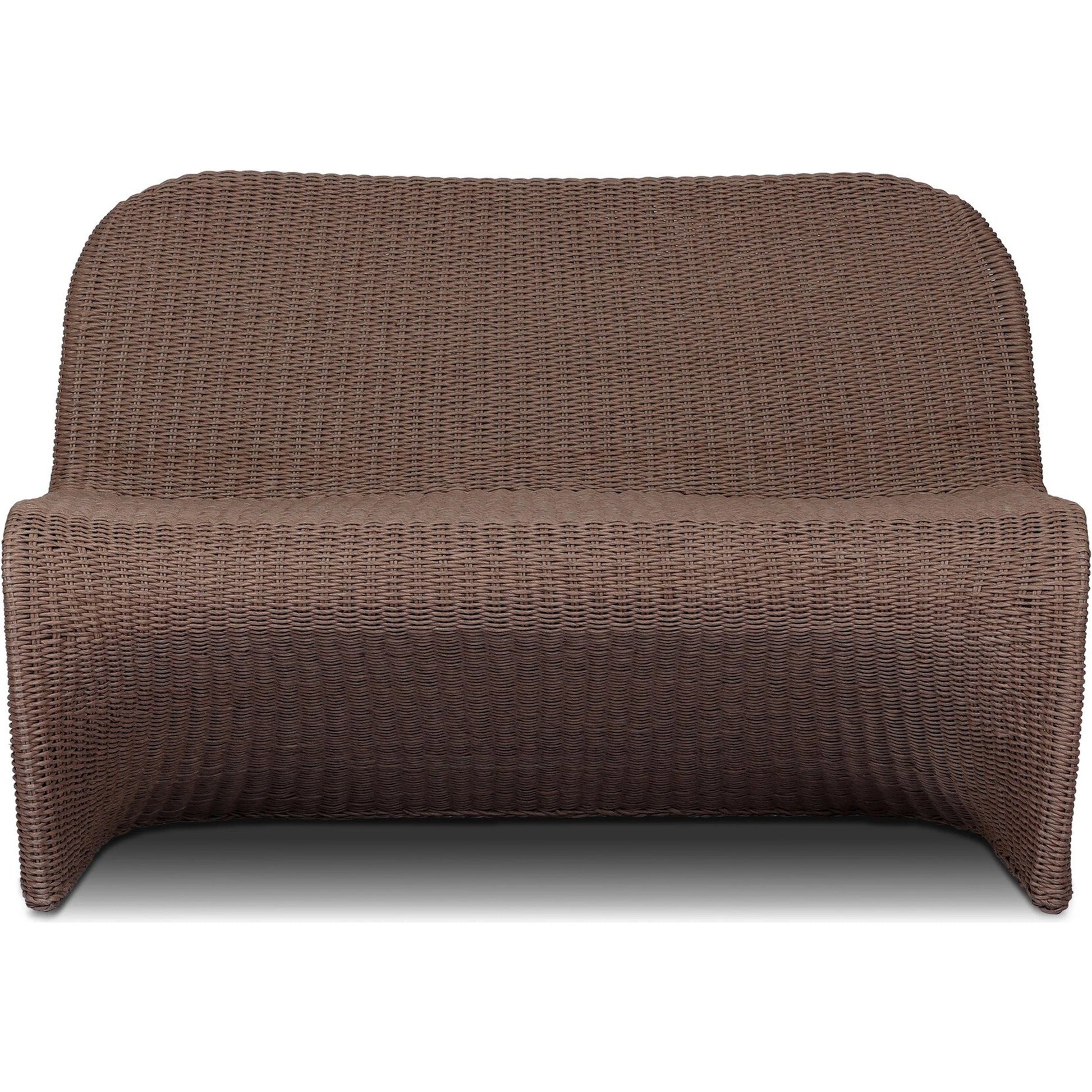 Portia Outdoor Dining Bench by Four Hands. Made from 100% polyethylene, iron in a coastal style.