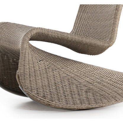 Portia Outdoor Rocking Chair by Four Hands. Made from 100% polyethylene, iron in a coastal style.