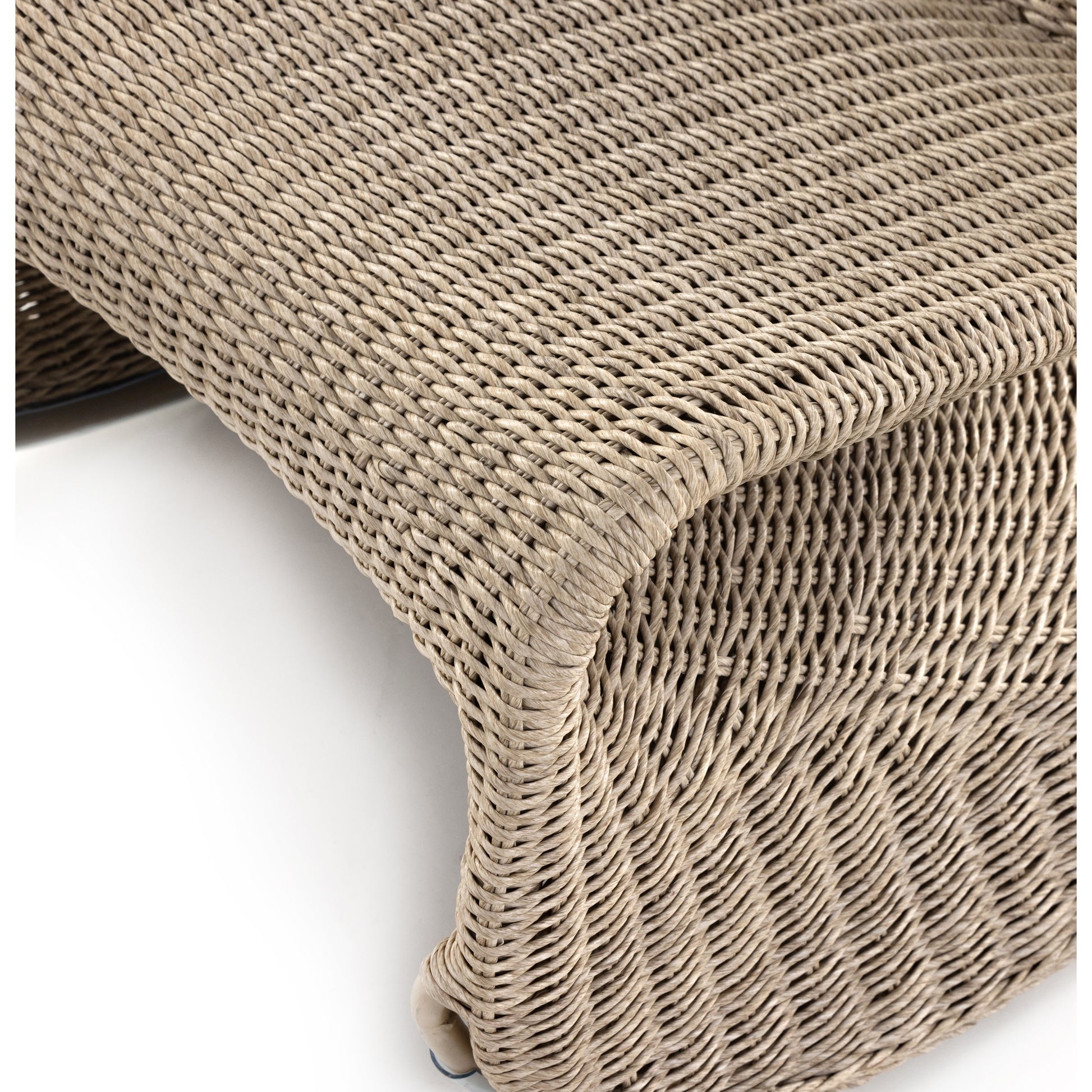 Portia Outdoor Rocking Chair by Four Hands. Made from 100% polyethylene, iron in a coastal style.