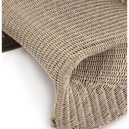Portia Outdoor Rocking Chair by Four Hands. Made from 100% polyethylene, iron in a coastal style.