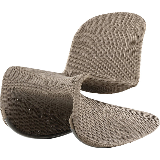 Portia Outdoor Rocking Chair by Four Hands. Made from 100% polyethylene, iron in a coastal style.