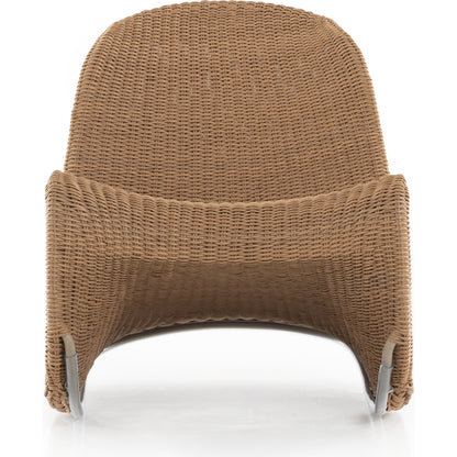 Portia Outdoor Rocking Chair by Four Hands. Made from 100% polyethylene, iron in a coastal style.