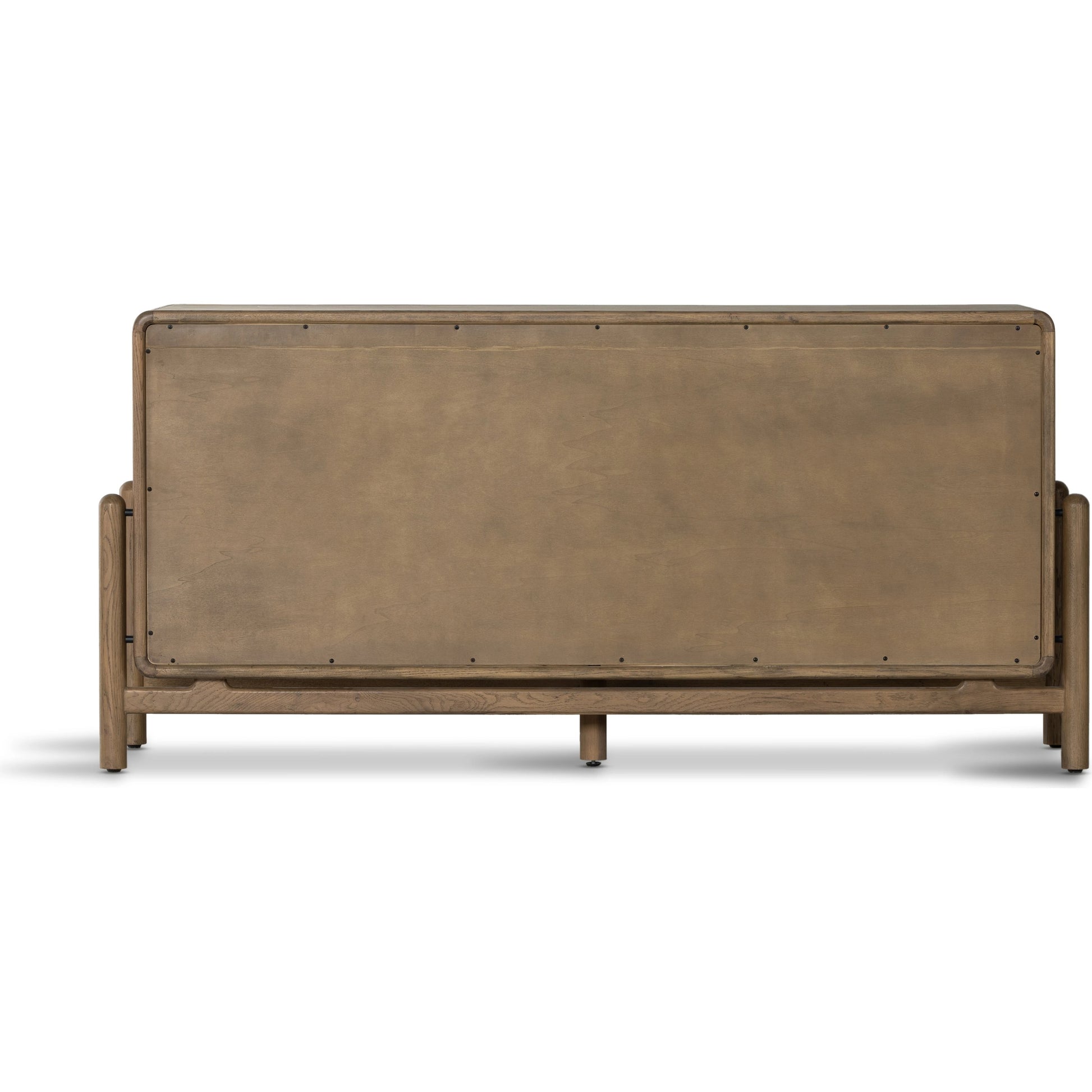 Caroline 6 Drawer Dresser by Four Hands in smoked oak, gunmetal grey. Made from oak veneer, solid oak in a modern style.