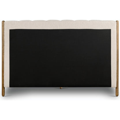 Emma Bed by Four Hands in weathered sepia, knoll sand. Made from 95% polyester, 5% acrylic, solid parawood in a modern style.