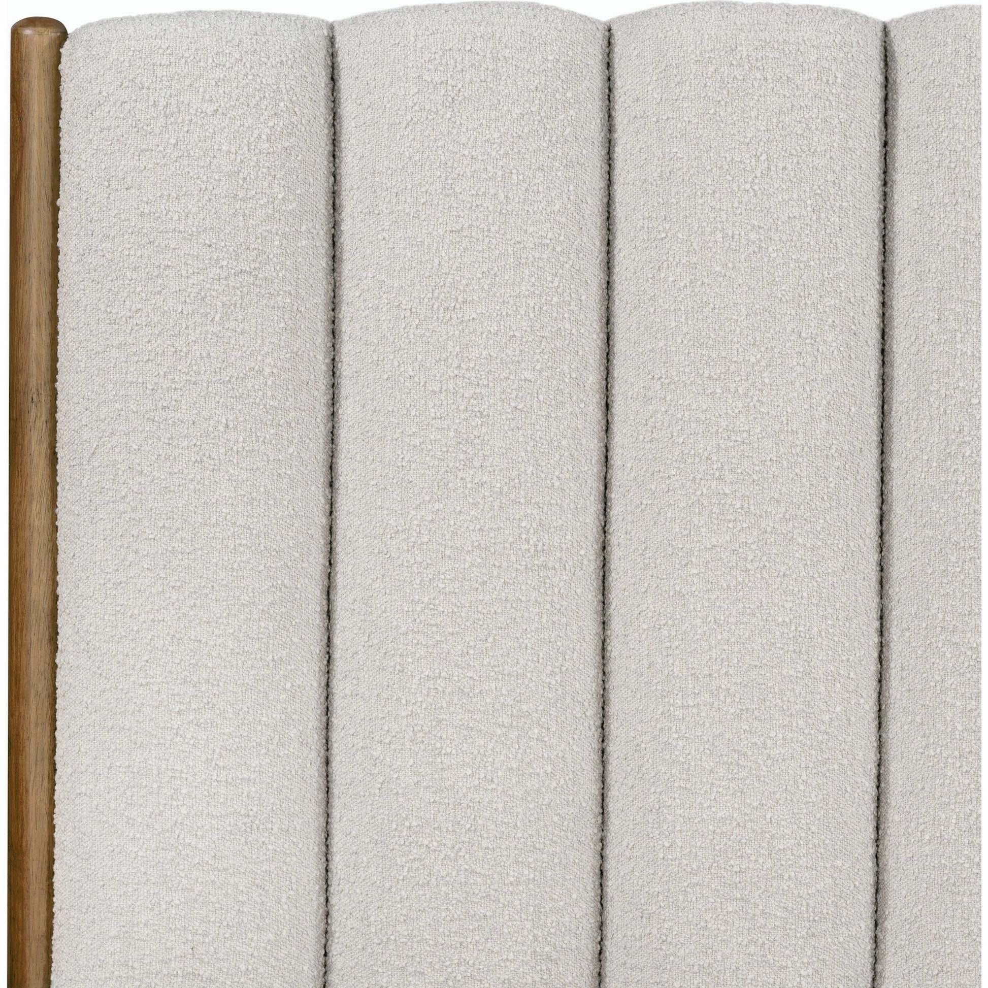 Emma Bed by Four Hands in weathered sepia, knoll sand. Made from 95% polyester, 5% acrylic, solid parawood in a modern style.