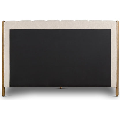 Emma Bed by Four Hands in weathered sepia, knoll sand. Made from 95% polyester, 5% acrylic, solid parawood in a modern style.