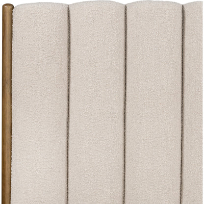 Emma Bed by Four Hands in weathered sepia, knoll sand. Made from 95% polyester, 5% acrylic, solid parawood in a modern style.