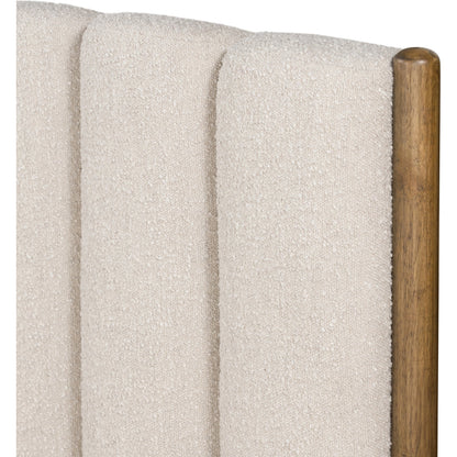 Emma Bed by Four Hands in weathered sepia, knoll sand. Made from 95% polyester, 5% acrylic, solid parawood in a modern style.