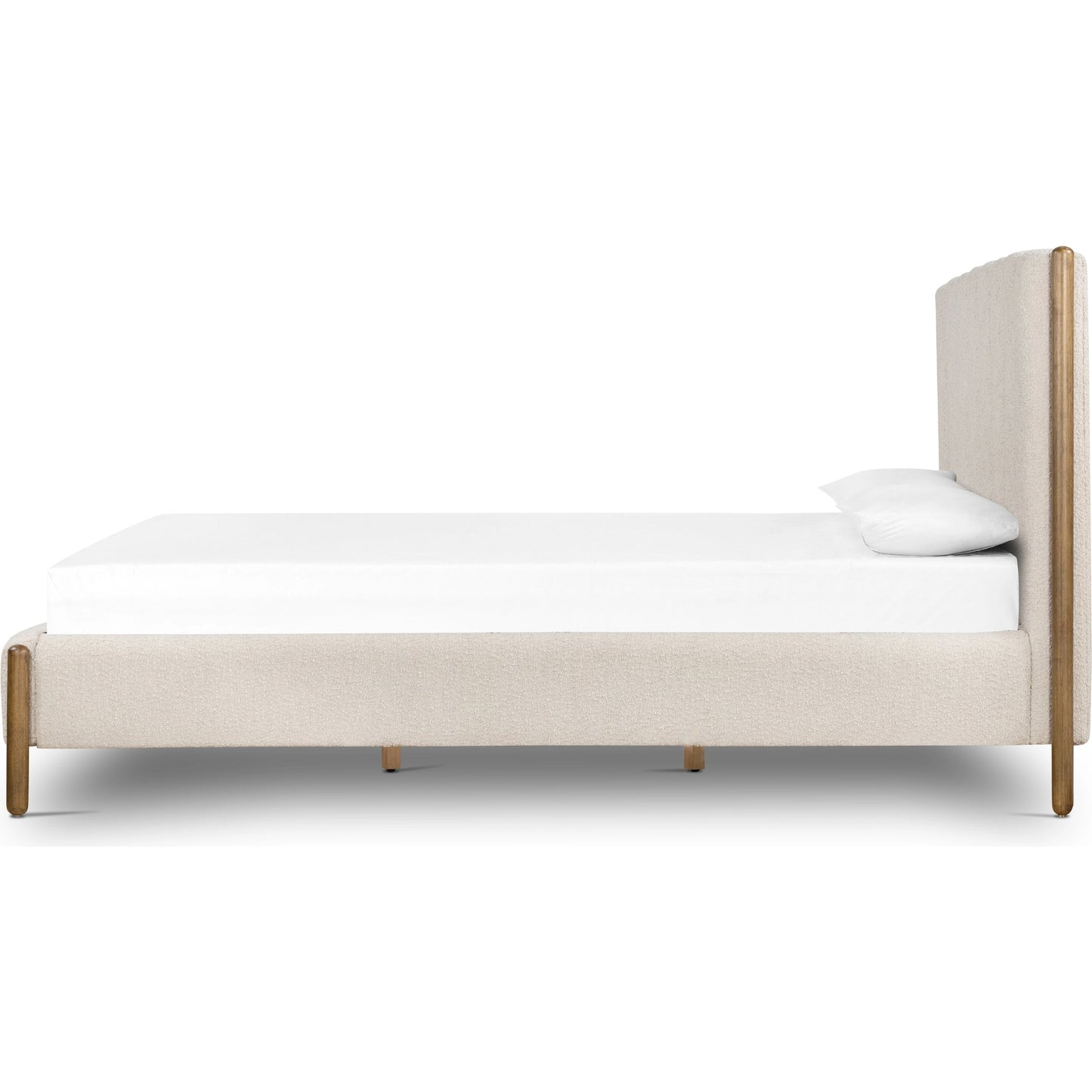 004 SI-1977296 | Additional Silo | Emma Bed by Four Hands in weathered sepia, knoll sand. Made from 95% polyester, 5% acrylic, solid parawood in a modern style.