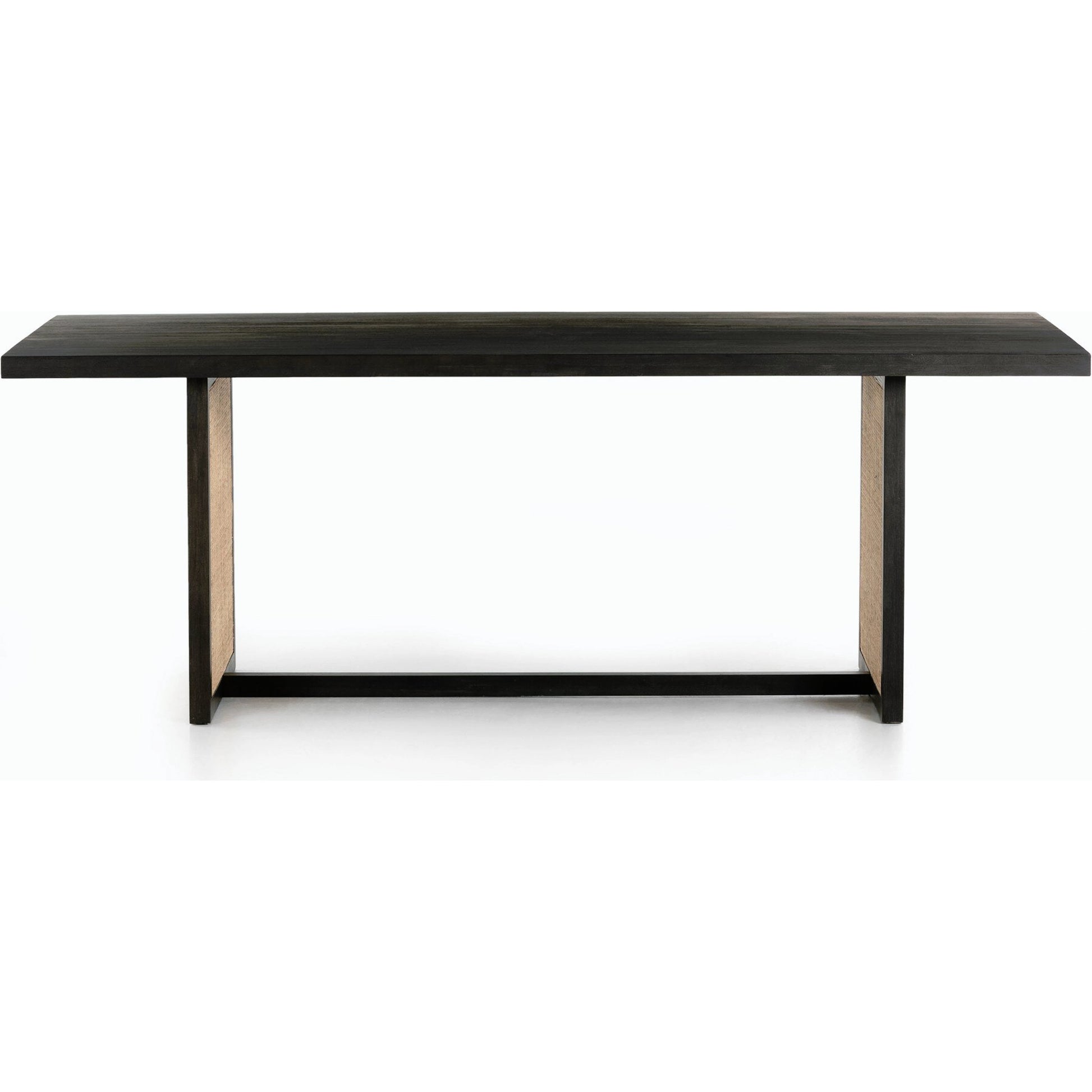 Clarita Dining Table by Four Hands in white wash mango, natural cane and white wash mango. Made from solid mango in a coastal style.