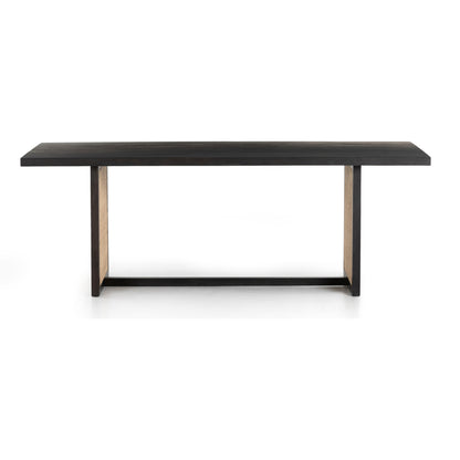 Clarita Dining Table by Four Hands in white wash mango, natural cane and white wash mango. Made from solid mango in a coastal style.