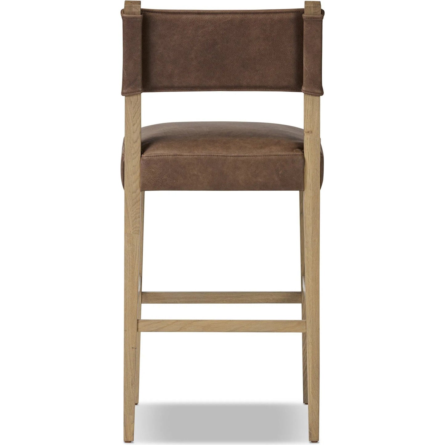 004 SI-2519170 | Additional Silo | Ferris Bar Stool by Four Hands in palermo cigar, light oak. Made from top grain leather, solid oak in a traditional style.