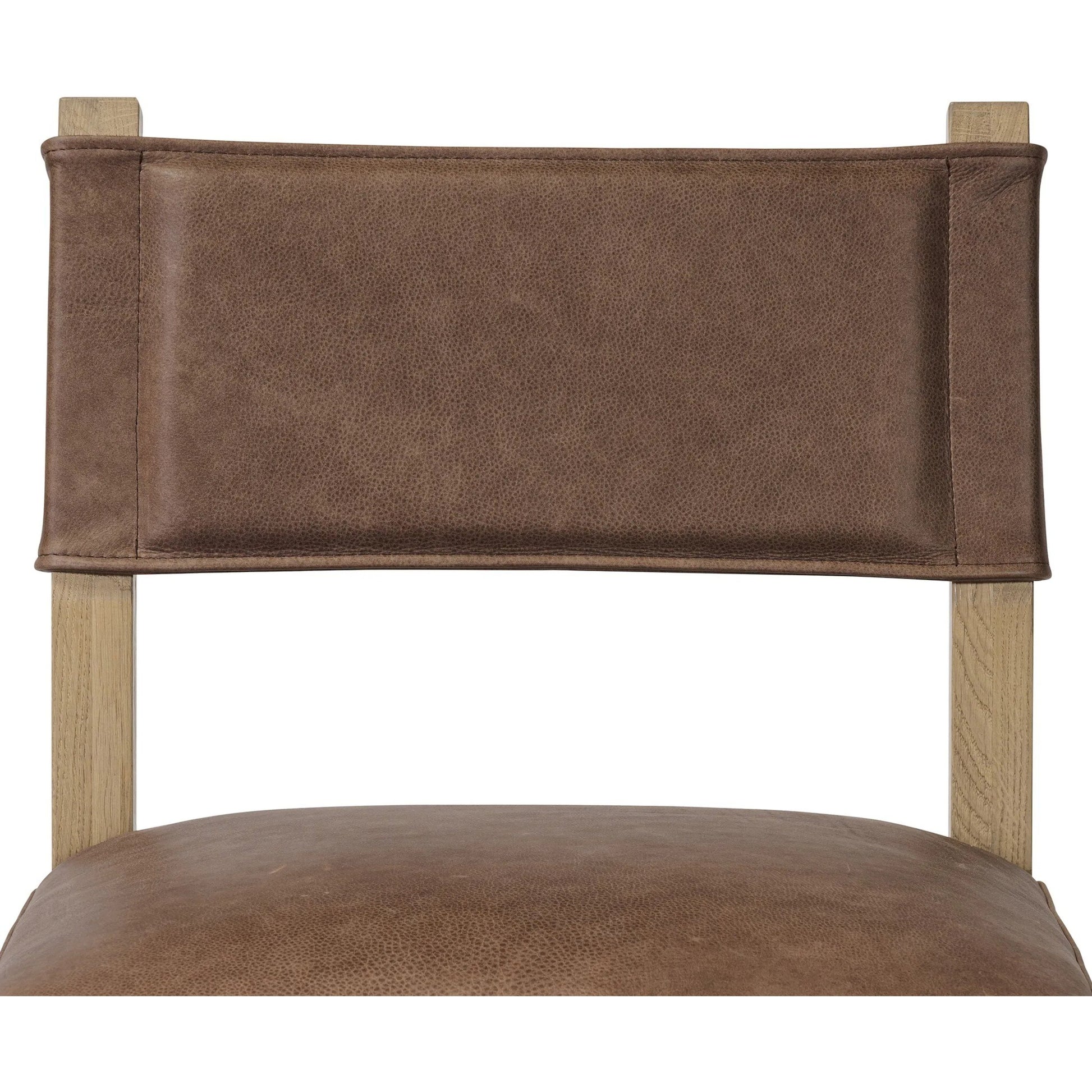 Ferris Bar Stool by Four Hands in palermo cigar, light oak. Made from top grain leather, solid oak in a traditional style.