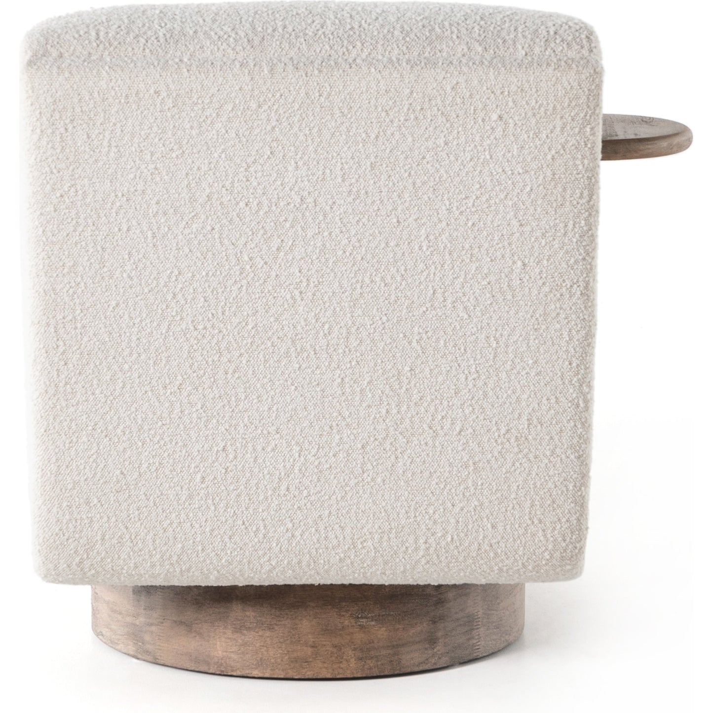 026 SI-1714607 | Additional Silo | Bronwyn Swivel Chair & Table by Four Hands in distressed natural, knoll natural. Made from 95% polyester, 5% acrylic, solid parawood in a modern style.