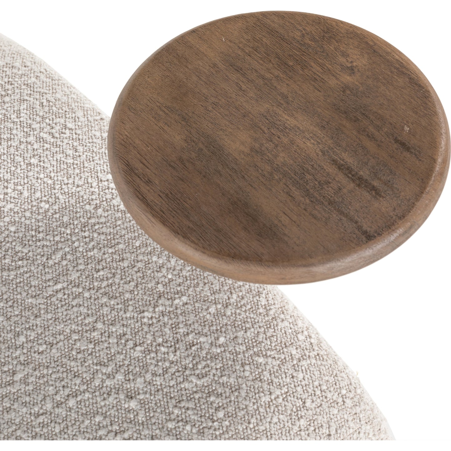 014 SI-1714607 | Additional Silo | Bronwyn Swivel Chair & Table by Four Hands in distressed natural, knoll natural. Made from 95% polyester, 5% acrylic, solid parawood in a modern style.