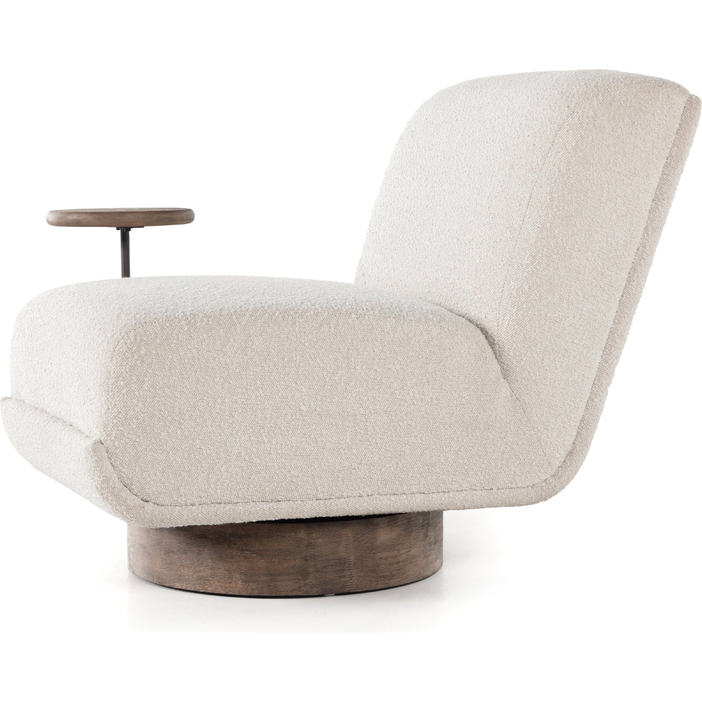 034 SI-1714607 | Additional Silo | Bronwyn Swivel Chair & Table by Four Hands in distressed natural, knoll natural. Made from 95% polyester, 5% acrylic, solid parawood in a modern style.