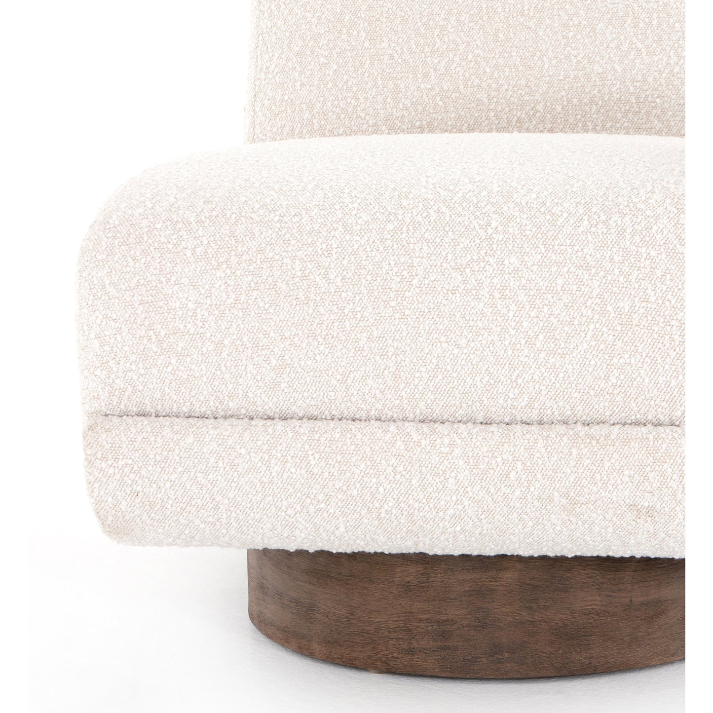 043 SI-1714607 | Additional Silo | Bronwyn Swivel Chair & Table by Four Hands in distressed natural, knoll natural. Made from 95% polyester, 5% acrylic, solid parawood in a modern style.