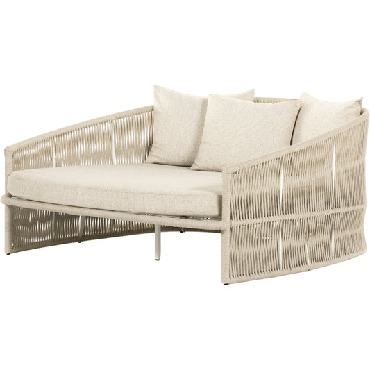Porto Outdoor Daybed by Four Hands. Made from 100% olefin, aluminum, 100% polypropylene in a coastal style.