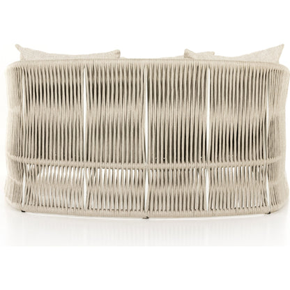 Porto Outdoor Daybed by Four Hands. Made from 100% olefin, aluminum, 100% polypropylene in a coastal style.