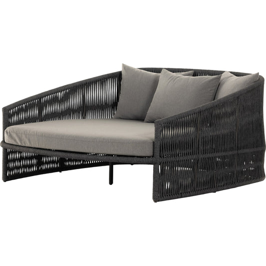 Porto Outdoor Daybed by Four Hands. Made from 100% olefin, aluminum, 100% polypropylene in a coastal style.
