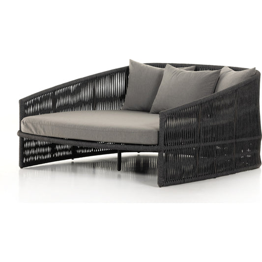 Porto Outdoor Daybed by Four Hands. Made from 100% olefin, aluminum, 100% polypropylene in a coastal style.