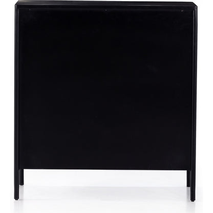 Soto 5 Drawer Dresser by Four Hands in black, weathered bronze and black. Made from iron in a modern style.