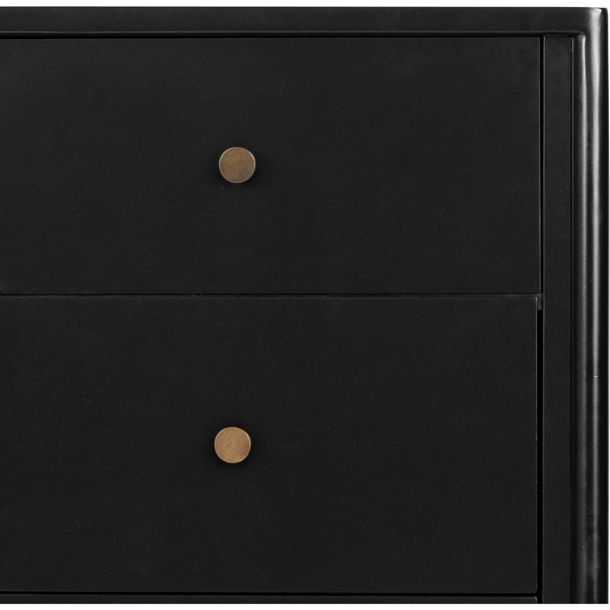 Soto 5 Drawer Dresser by Four Hands in black, weathered bronze and black. Made from iron in a modern style.